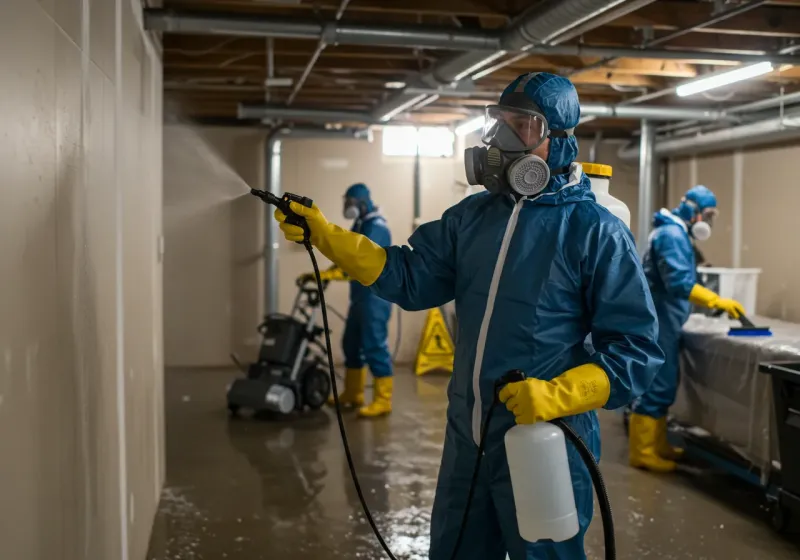 Basement Sanitization and Antimicrobial Treatment process in East Valley, NV